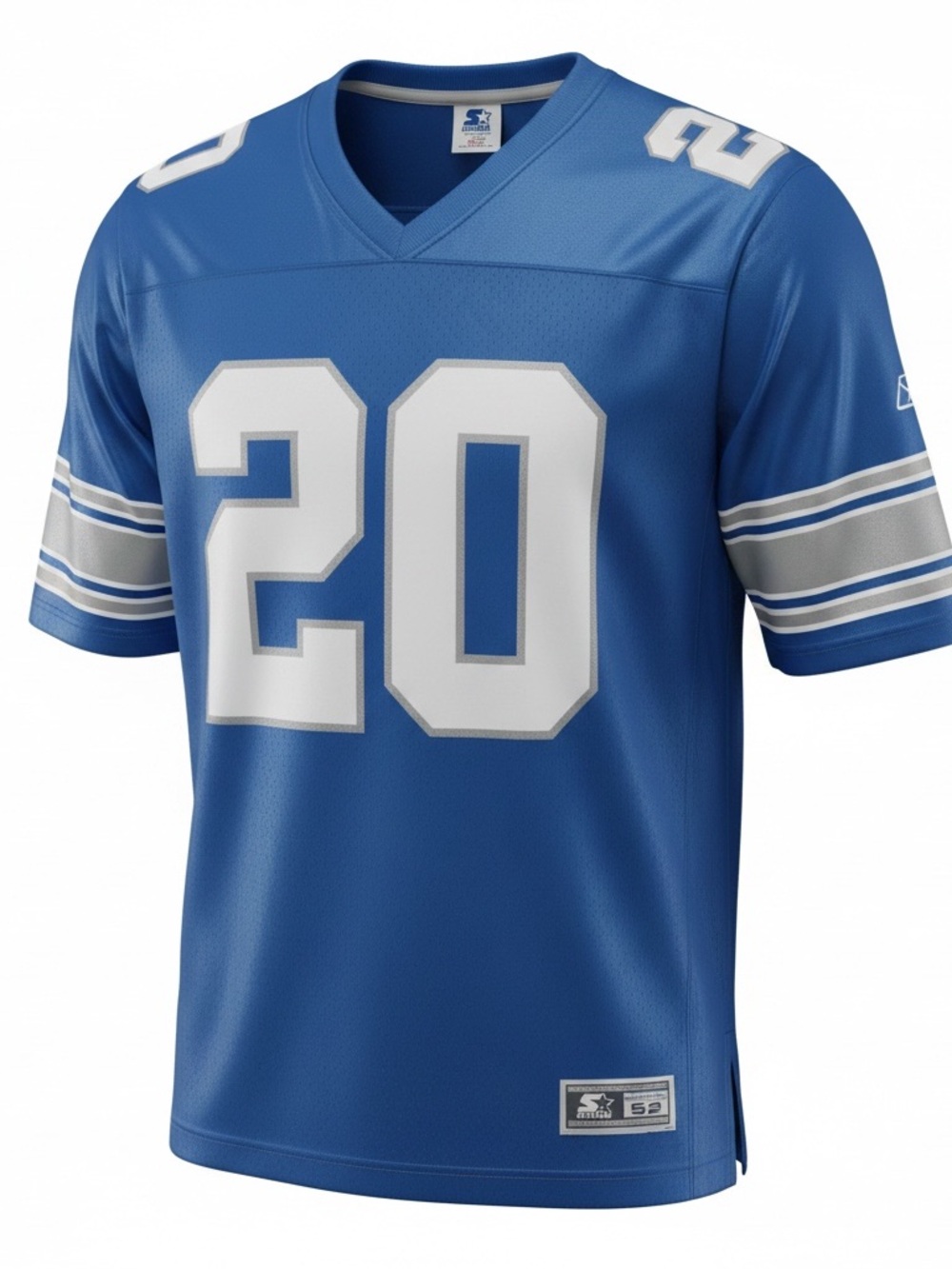 Barry Sanders STARTER Vintage #20 BarrySanders Short Sleeve Football Jersey